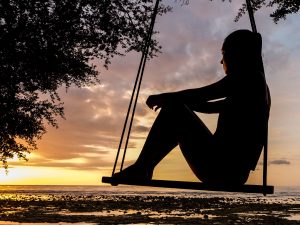 Woman on swing